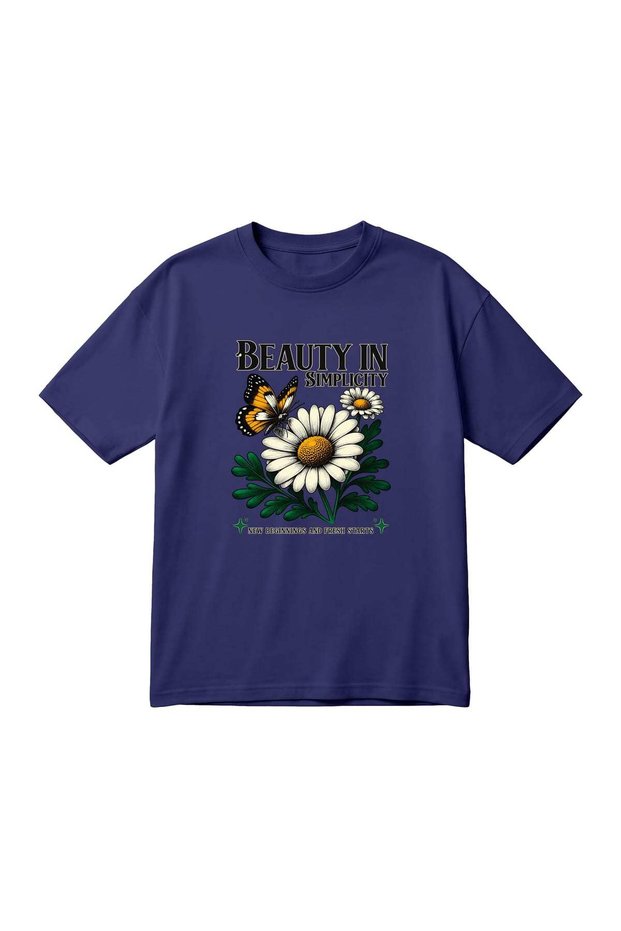 Unisex Oversized T-Shirt with Floral Print
