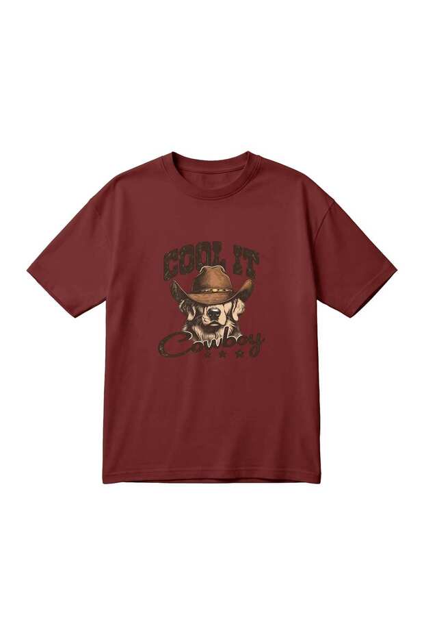 Unisex Oversized T-Shirt with Cowboy Print