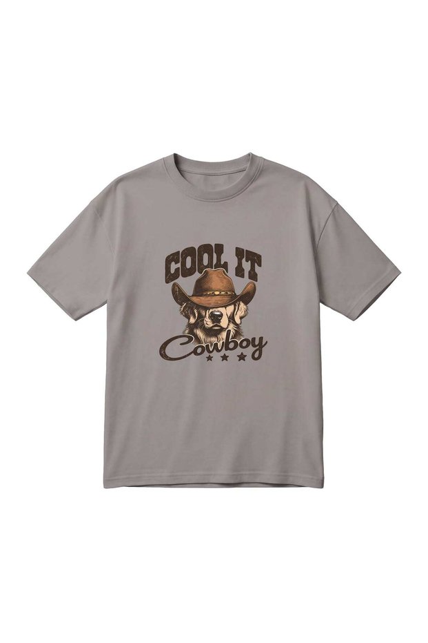 Unisex Oversized T-Shirt with Cowboy Print