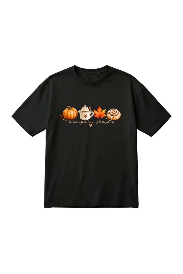 "PUMPKIN SEASON" Printed Unisex Oversized T-Shirt
