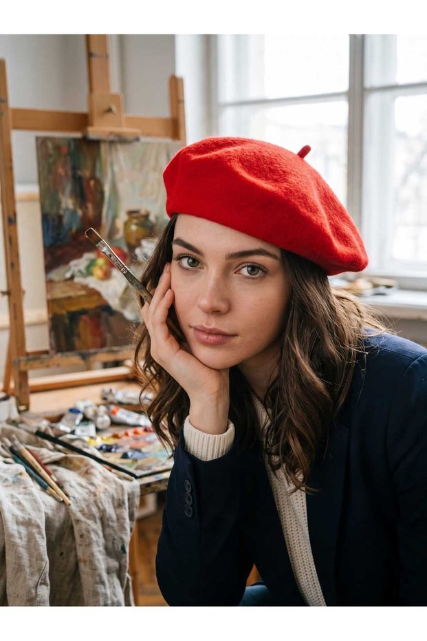 Women's Winter French Felt Artist Beanie