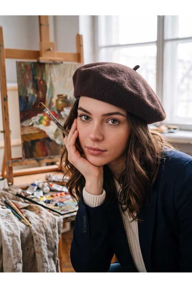Women's Winter French Felt Artist Beanie