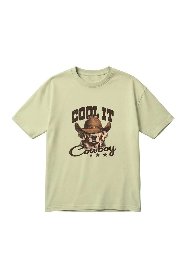 Unisex Oversized T-Shirt with Cowboy Print
