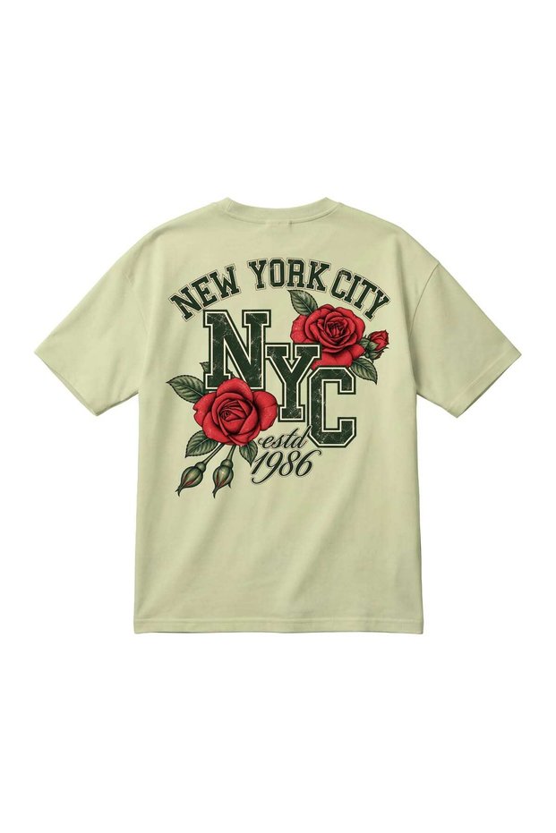 NEWYORK Printed Unisex Oversized T-Shirt
