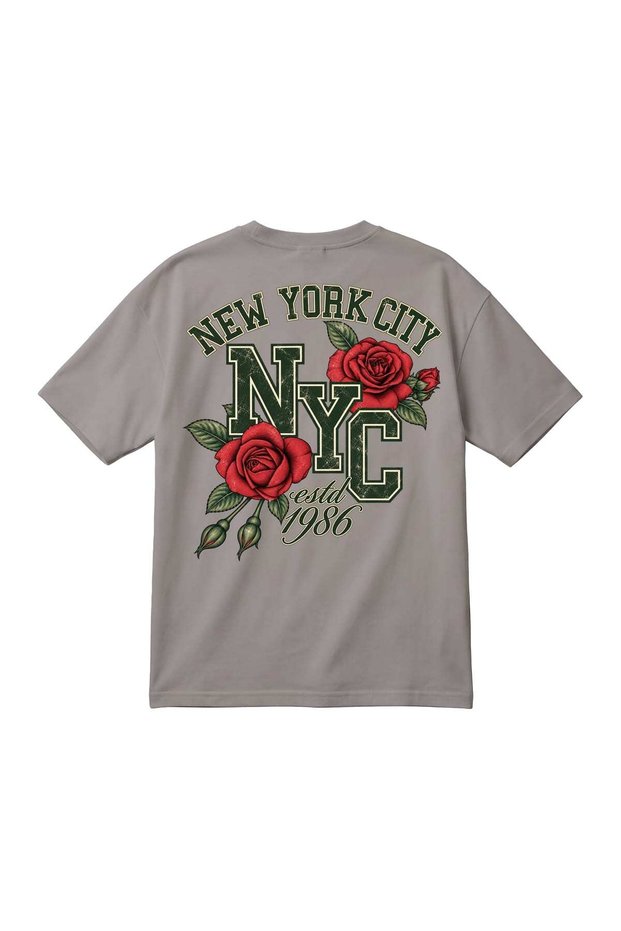 NEWYORK Printed Unisex Oversized T-Shirt