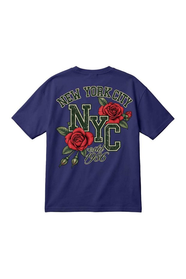 NEWYORK Printed Unisex Oversized T-Shirt