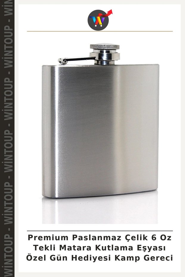 Premium Stainless Steel 6-Oz Single Water Bottle: Party Supplies, Special Occasion Gift, Camping Gear
