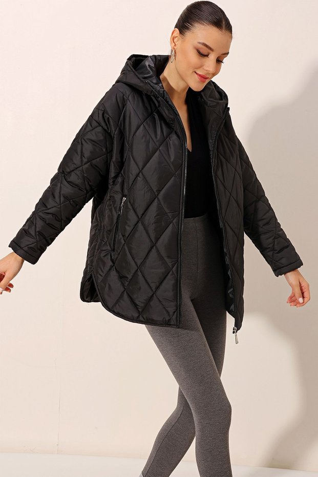 Bdart Hooded Quilted Jacket with Pockets
