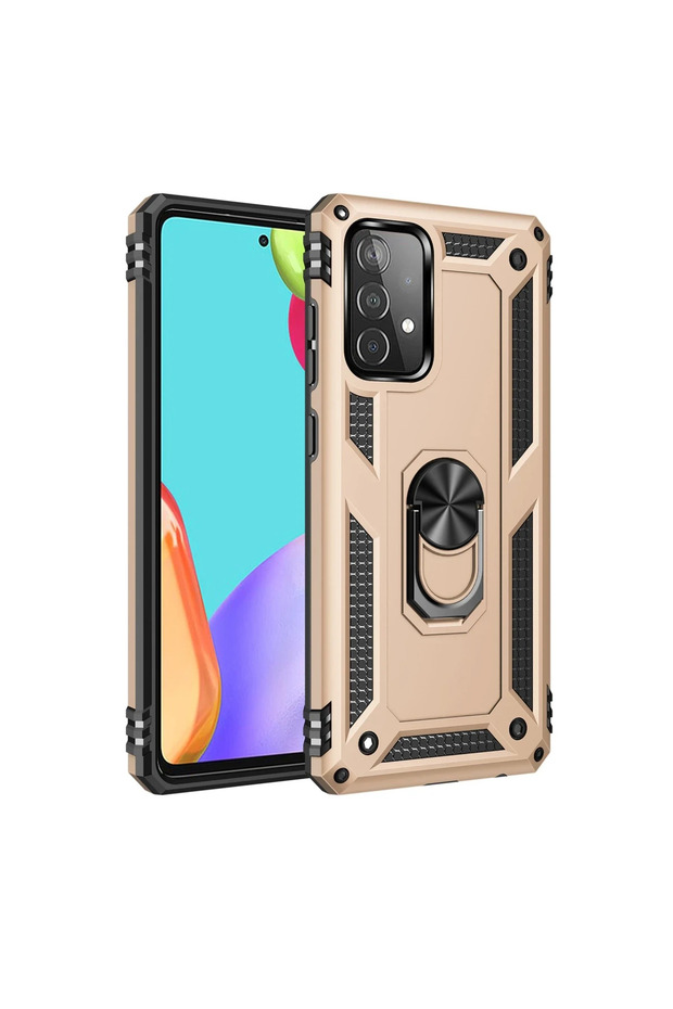 Samsung Galaxy A52 Case: Sofia Ringed Silicone Cover - Gold BZELDR05