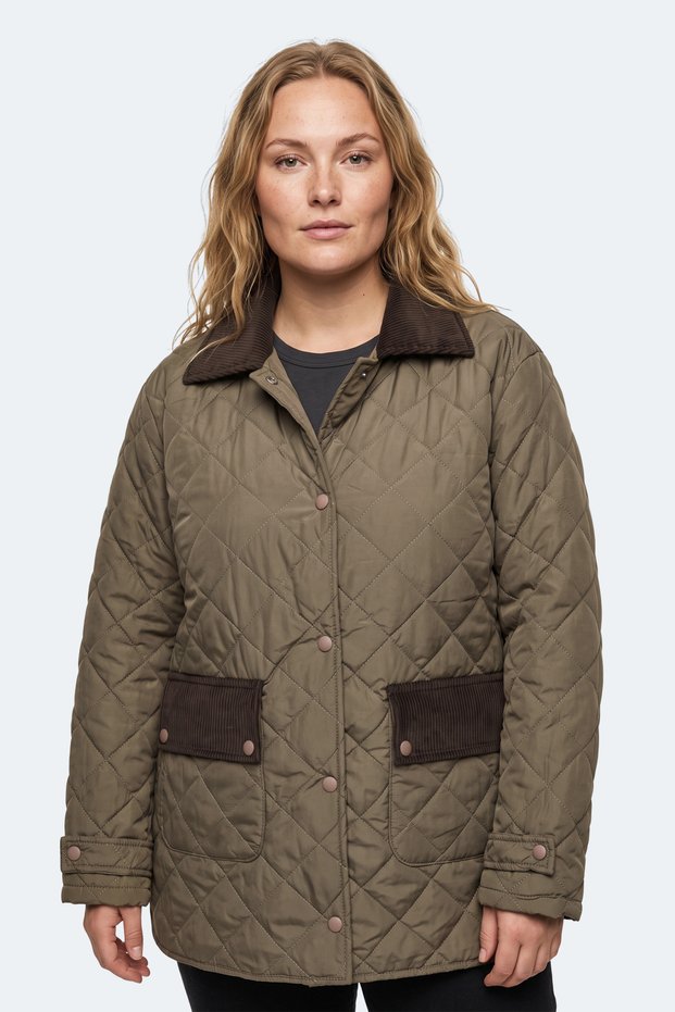 TENSE I Unisex Plus Size Khaki Jackets & Coats