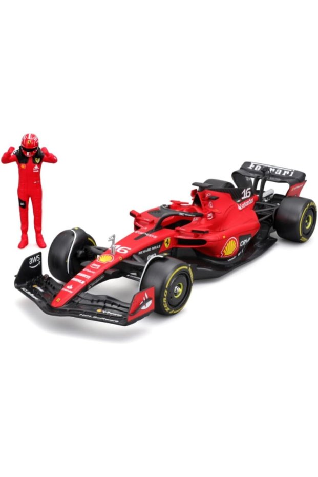 Formula 1 F1 Ferrari SF-23 (2023) Leclerc - 1:24 Scale - Incredibly Detailed Die-Cast Replica Collectible Model Race Car, Red