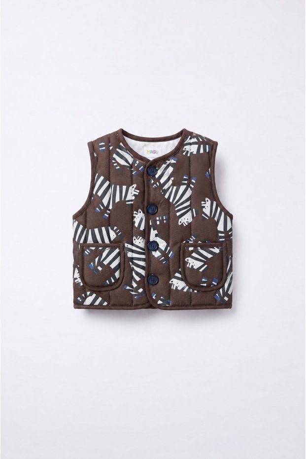 Boys' Zebra-Print Vest