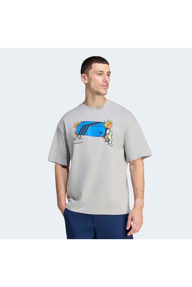 Blue Box Elves Men's Gray T-Shirt