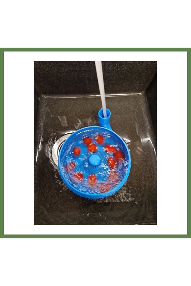 3D-Printed Fruit, Vegetable, and Rice Washing Bowl with Rotating Strainer—3-in-1 Washing Bowl HB006