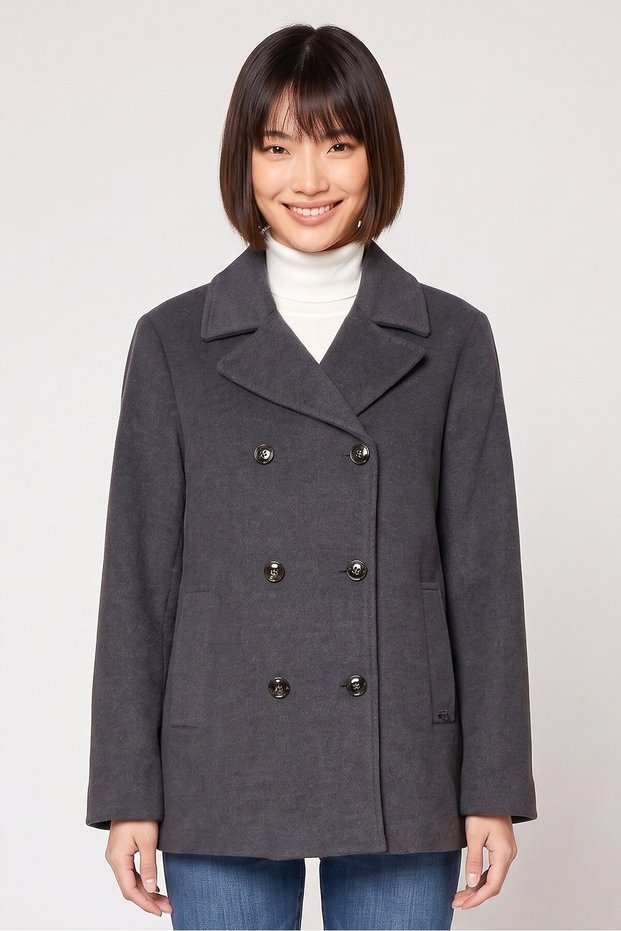 Women Regular Fit Heather Blazer Jacket, Grey