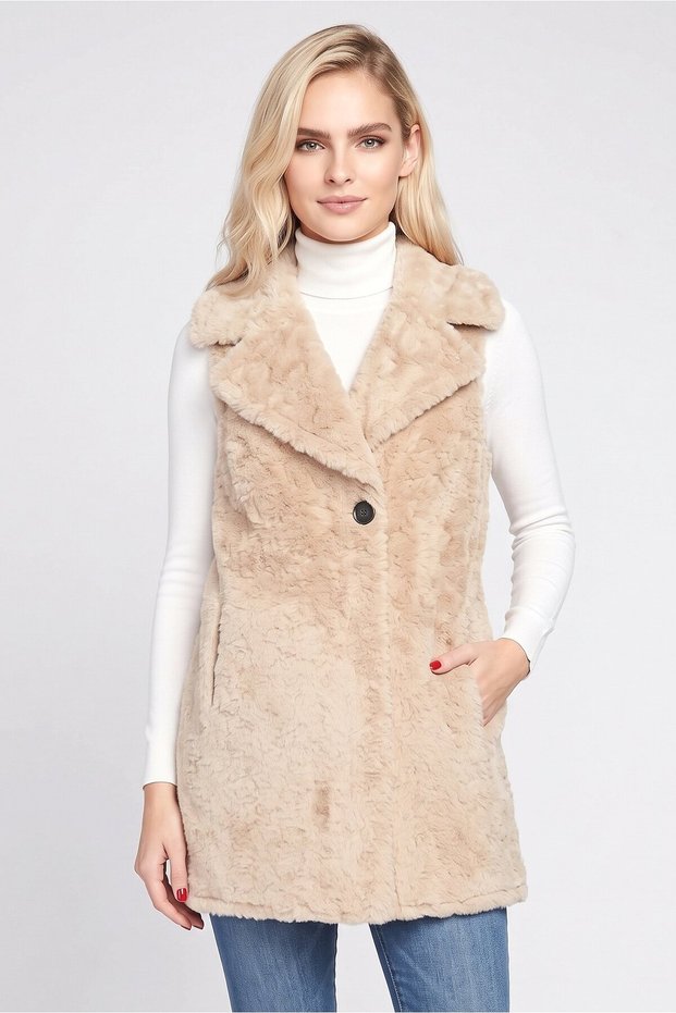 Women Textured Sherpa Jacket, Beige
