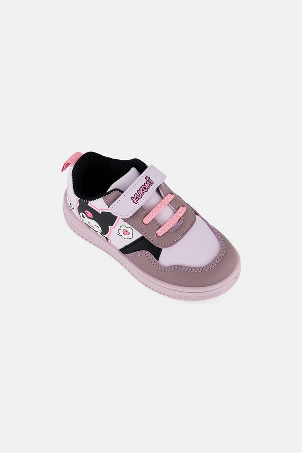 Toddlers Girl Kuromi Velcro Closure Shoes, Purple