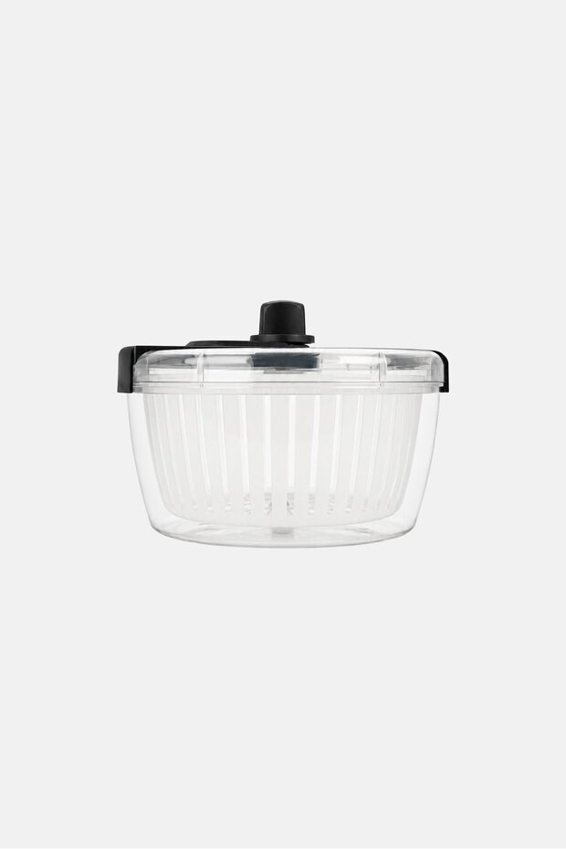 Salad Spinner With Drain Basket, Transparent