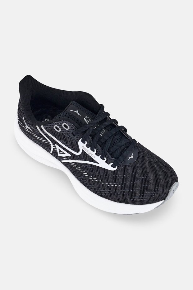 Women Wave Rider Lace Up Running Shoes, Black