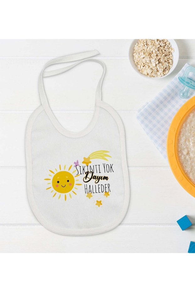 BK Kids "No Worries, My Uncle Will Take Care of It" Designed Baby Bib - Model 1