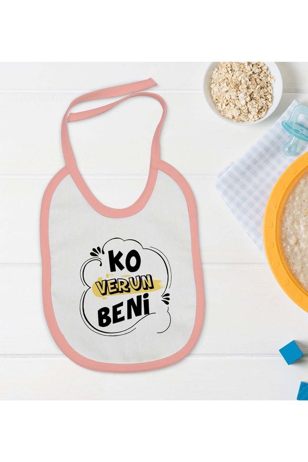 BK Kids "Ko Verun Beni" Printed Pink Baby Bib - 1 en125054