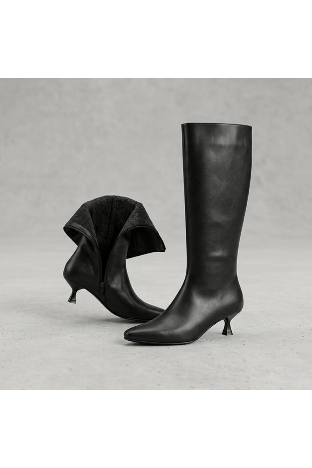 (Park Moda) Women's Boots with Zipper Black