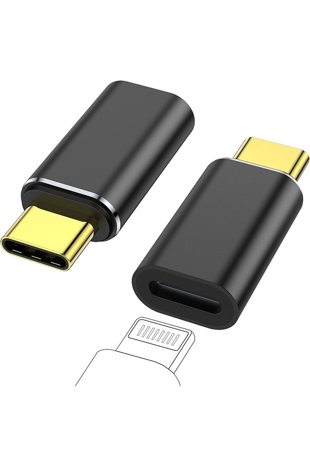 محول USB-C ذكر إلى Lightning أنثى (عبوة من قطعتين)، شحن سريع PD ونقل البيانات، شحن USB من النوع C