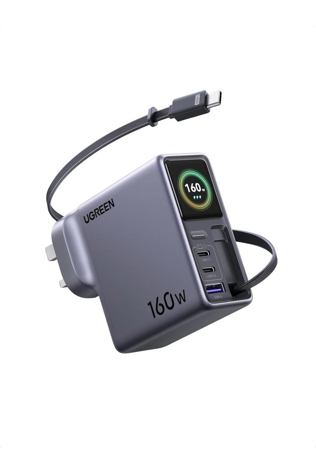 Nexode Pro Type-C Smart Charger 160W with Retractable USB-C Cable
