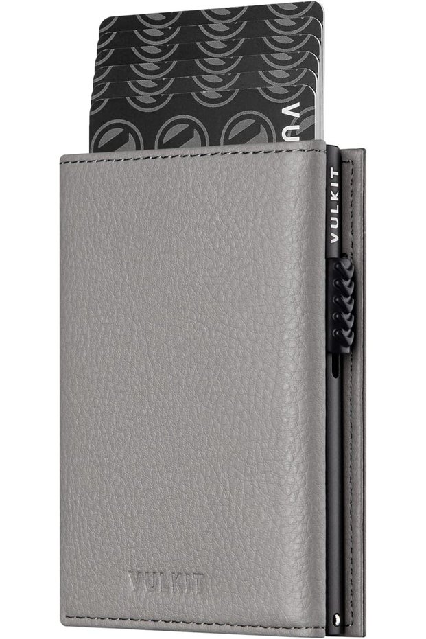 Holder RFID Blocking Leather Pop Up Card Wallet with Banknote Compartment, ID Win