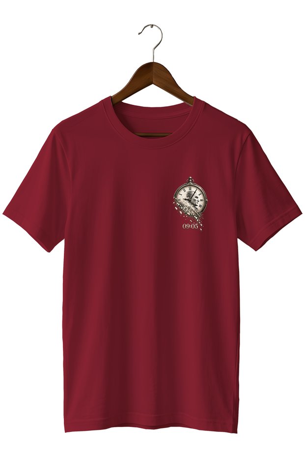 November 10, Atatürk, 9:05 a.m. Printed Unisex T-Shirt – Minimalist Vintage Atatürk Commemoration Design with Chest Print