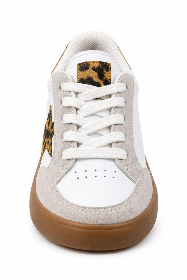 Star-Patterned Rubber Sole, Lace-Up, Casual Unisex Boys'/Girls' Kids' Sneakers