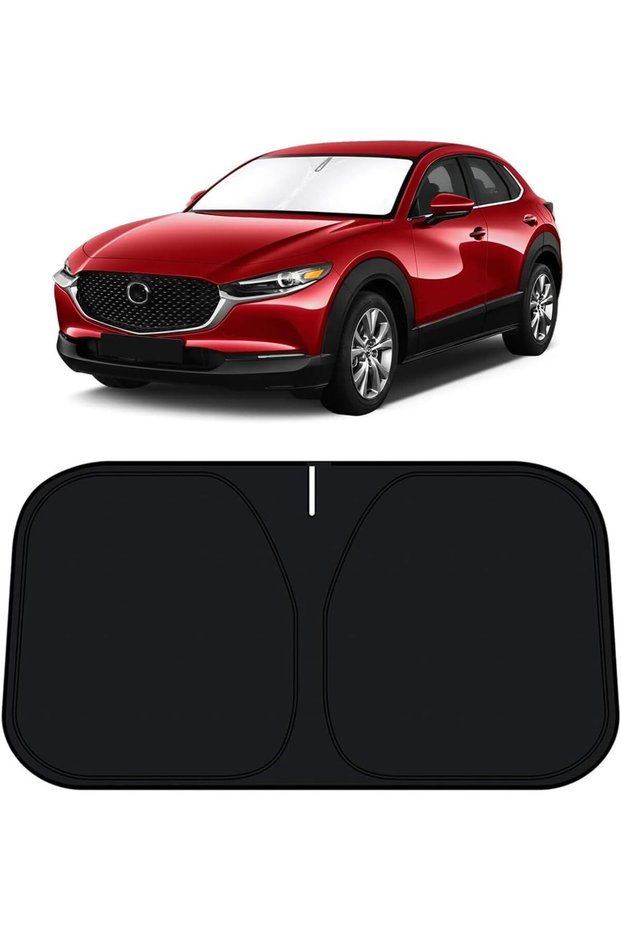 Car Windshield Sunshade Compatible with Mazda CX-30 2019-2026 | Foldable Reflective Sun Visor with Z