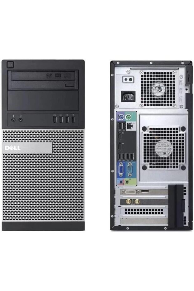 جهاز كمبيوتر مكتبي مُجدَّد، معالج Core i5، ذاكرة وصول عشوائي (RAM) بسعة 8 جيجابايت، قرص تخزين SSD بسعة 120 جيجابايت، قرص تخزين HDD بسعة 500 جيجابايت، نظام التشغيل Windows 11 Pro، مع برامج Office.