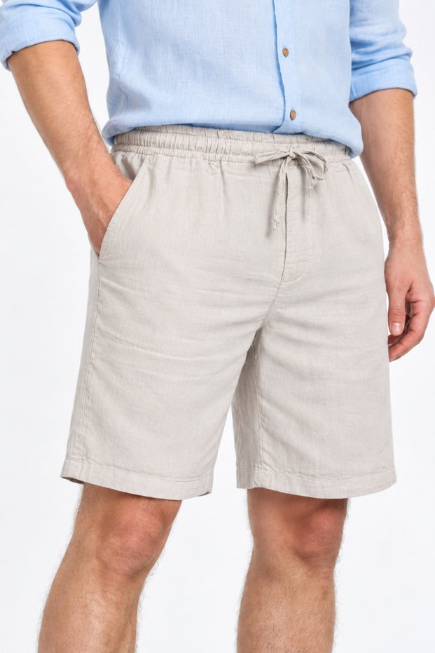 Men's Linen Bermuda Shorts