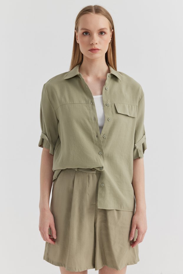 Women's Shirt with Sleeve Detail