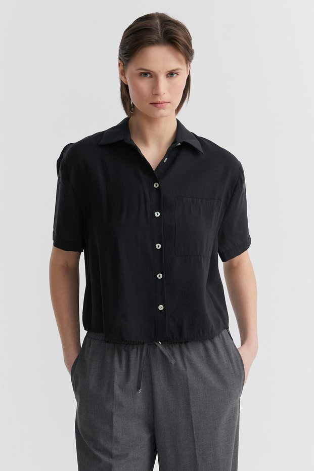 Women's Short Sleeve Single Pocket Shirt