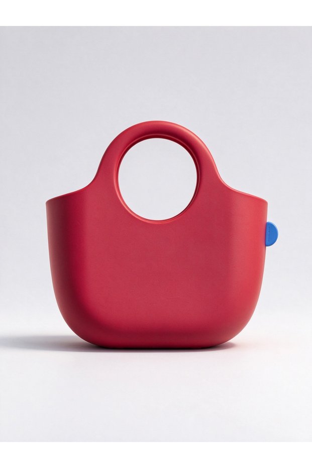 Red Open Handbag with Top Handle