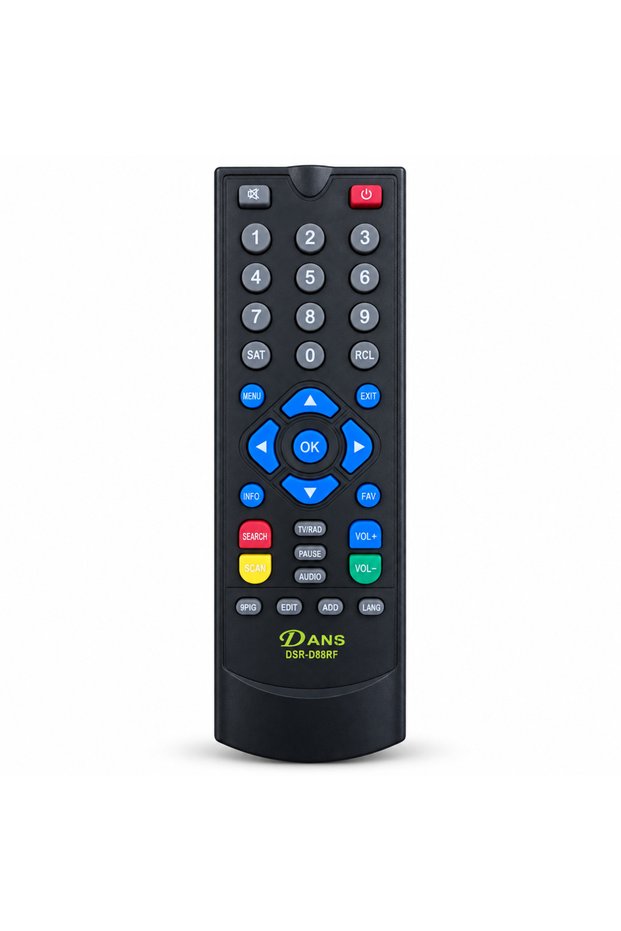 جهاز تحكم عن بعد لجهاز استقبال الأقمار الصناعية DANS DSR-D88RF - باللون الأسود.