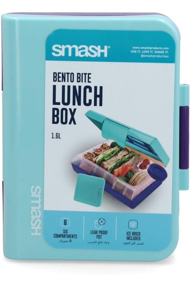 Bento Bite Lunch Box Blue and Violet 1.6 Liter