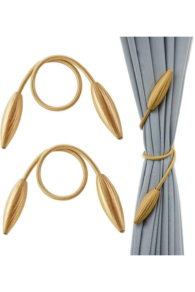 Decorative Rope Holdbacks, 2 Pcs Twist Curtain Tiebacks Modern Style Holdbacks for Window Drape