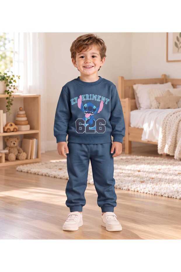Baby Boy & Child Cotton Combed Cotton Fabric Patterned 2-Piece Top and Bottom Pajama Set