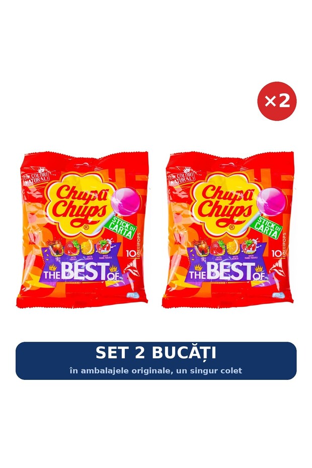 Set 2 x Acadele mix Chupa Chups, 10 bucăți