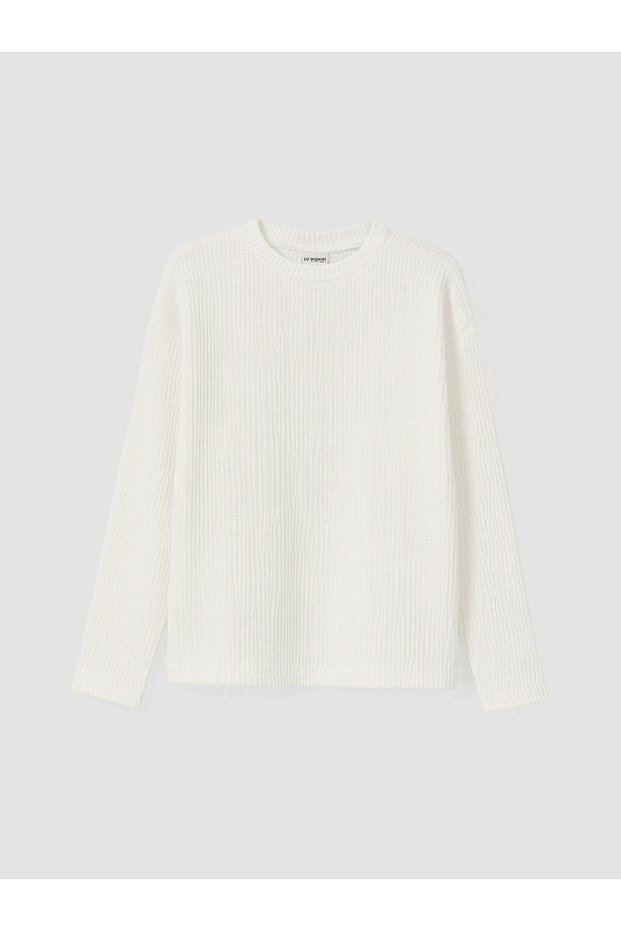 Alita City White Textured Girls' T-Shirt with a Difference