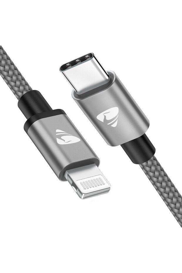 كابل USB-C إلى Lightning قصير بطول 1 متر لشحن آيفون بسرعة، معتمد من MFi