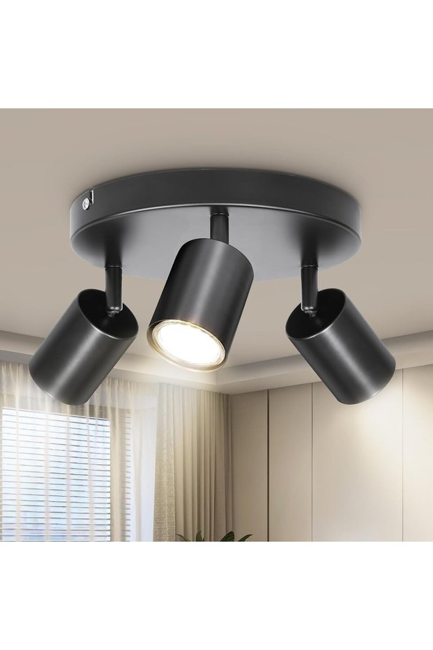 ceiling light, floodlight, ceiling beam in matt black, ceiling lighting floodlight with GU10 socket