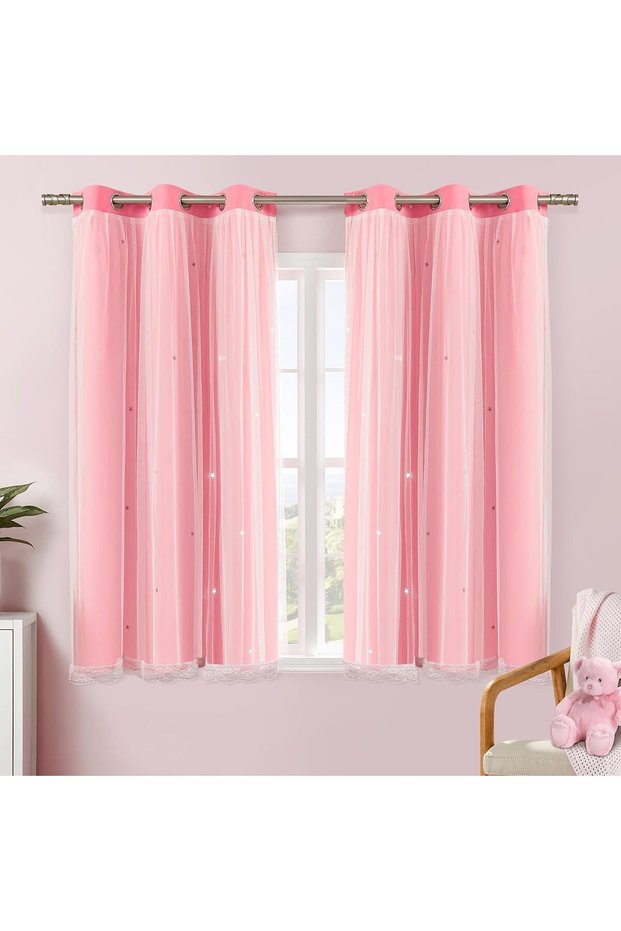 Curtains for Bedroom Decor Pink34/54/1