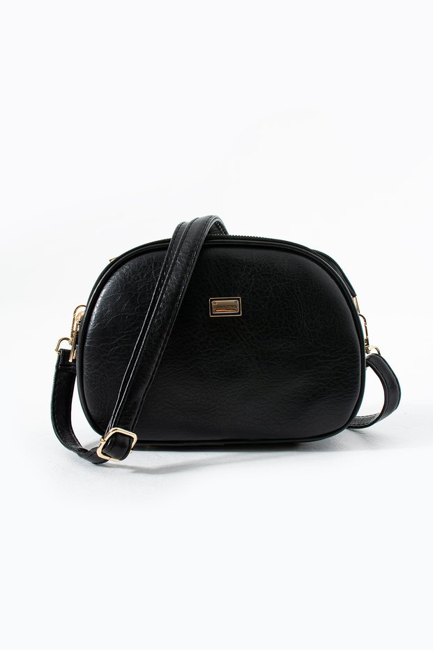 Black Women's Crossbody Bag: Casual, Stylish, and Practical Shoulder Bag with 3 Main Zippers
