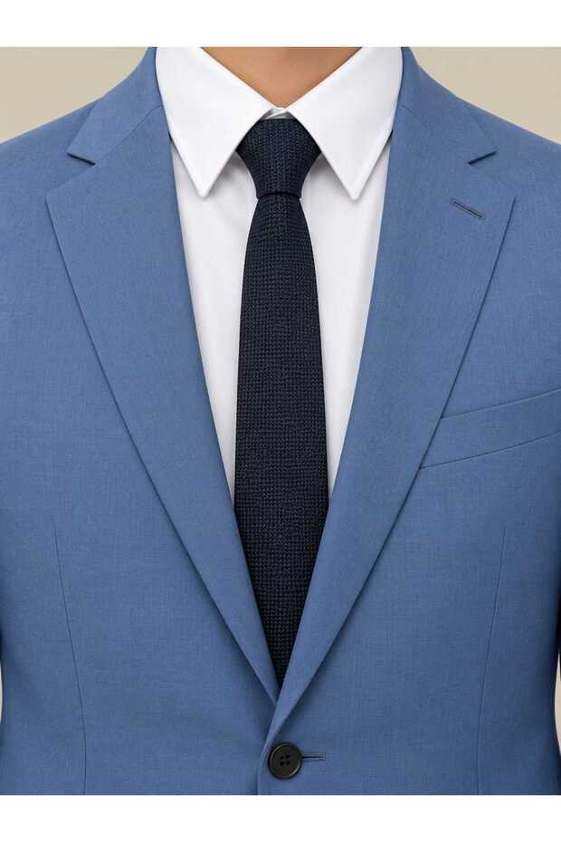 5.5 cm navy blue slim tie