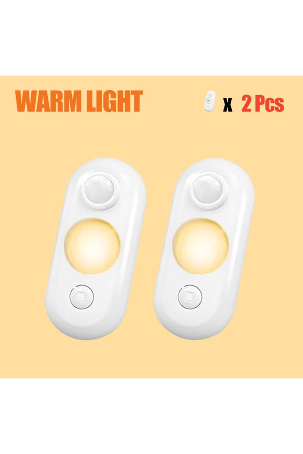 ضوء استشعار الحركة دافئ × 2، إضاءة مغناطيسية قابلة للشحن عبر USB، إضاءة LED لاسلكية تعمل بحساس حركة الجسم