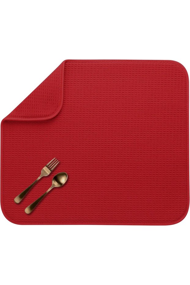 408601 Dish Drying Mat, Standard, Red